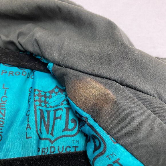 Vtg Miami Dolphins Puffer Jacket Men's L Pro Player Daniel Young Windbreaker - Picture 10 of 16